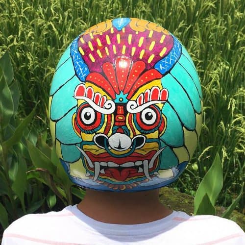 My scooter helmet in Bali. Acrylic is varnished.